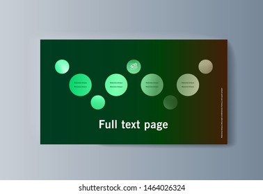 Business presentation brochure infographics advertising goods and services. Vector illustration