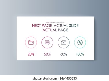 Business presentation brochure infographics advertising goods and services. Vector illustration