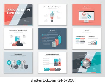 Business presentation brochures and infographic vector elements. Use for workflow layout, diagram, number options, step up options, web template, infographics, websites, brochures, flyers and prints.