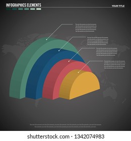 Business presentation or circular infographics concept with 4 options