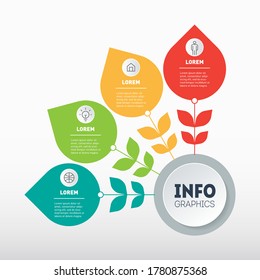 Business presentation concept with 4 options or months. Template of diagram. Infographic of technology or education process with four steps. Brochure design template.