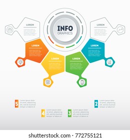 Business presentation concept with 4 options. Web Template of a sales pipeline, purchase funnel, info chart or diagram. Vector infographic of technology or education process with 4 steps.