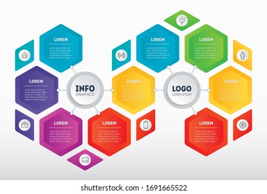 Vector Abstract 3d Paper Infographic Elementshexagon Stock Vector ...