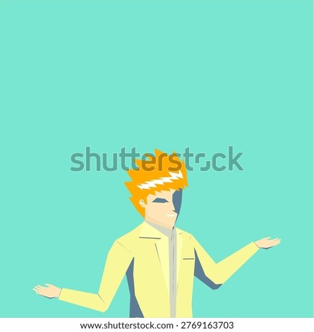 Business Presentation Concept with Copy Space Flat Design