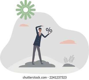 Business presentation concept of growth and staff search.flat vector illustration.