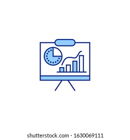 Business presentation creative icon. From Business icons collection. Isolated Business presentation sign on white background