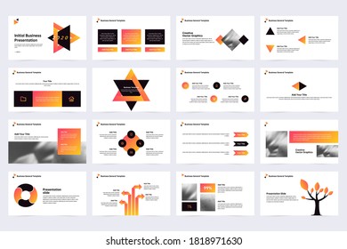 Diseño de presentación de negocios infografía de la plantilla de elemento premium vector