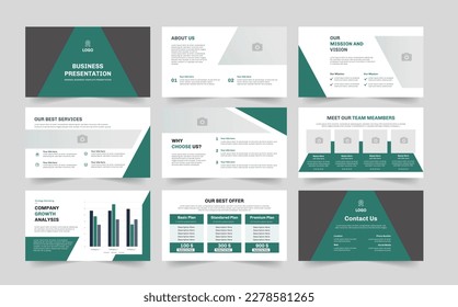 Diseño de presentaciones empresariales y plantilla de diapositivas empresariales 