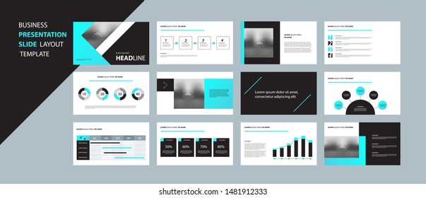 business presentation design template and page layout design for brochure ,book , magazine, annual report and company profile , with infographic  elements design concept