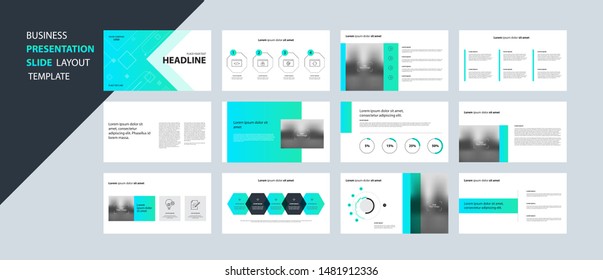 business presentation design template and page layout design for brochure ,book , magazine, annual report and company profile , with infographic  elements design concept