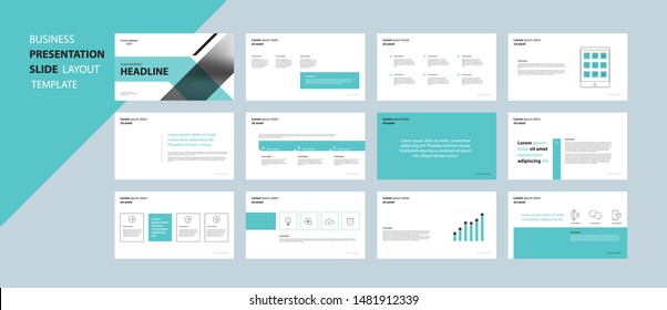 business presentation design template and page layout design for brochure ,book , magazine, annual report and company profile , with infographic  elements design concept