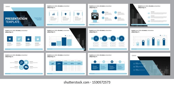 business presentation design template and page layout design for brochure ,book , magazine, annual report and company profile , with infographic  elements design concept