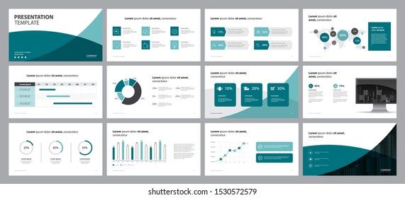 business presentation design template and page layout design for brochure ,book , magazine, annual report and company profile , with infographic  elements design concept