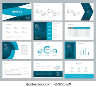 business presentation design template and page layout with cover design for brochure ,annual report,and book template with info graphic element