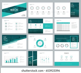 business presentation design template and page layout with cover design for brochure ,annual report,and book template with info graphic element