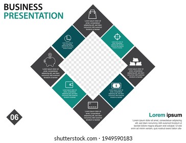 business presentation design template. perfect for brochures, marketing promotion, infographics