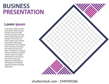 business presentation design template. perfect for brochures, marketing promotion, infographics