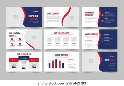 Business presentation design template presentation slide set design