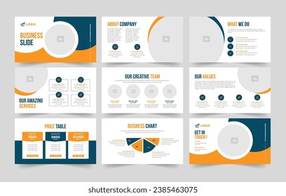 Business presentation design template presentation slide set design