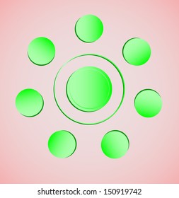 Business Presentation Diagram with different colored fields