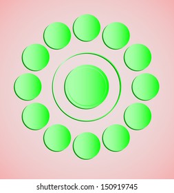 Business Presentation Diagram with different colored fields