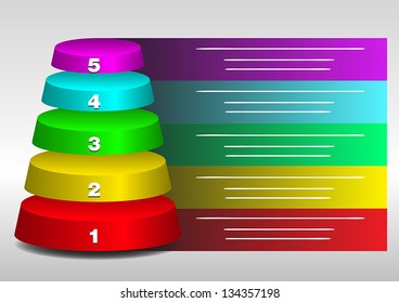 Business Presentation Diagram with four different colored fields for text and statistics