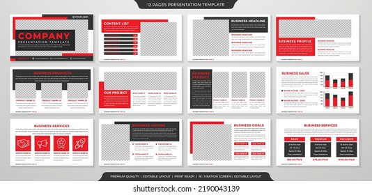 business presentation editable layout template use for corporate annual report