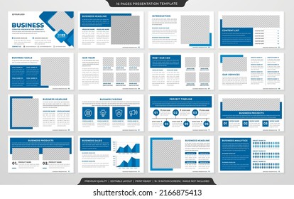 Vorlage für Geschäftspräsentation mit minimalistischer und sauberer Verwendung für Unternehmensvorschläge und Unternehmensprofil