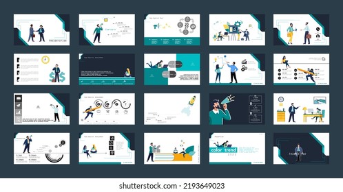 Business presentation, financial success, powerpoint, launching a new business project. Infographic design template, elements, background, set. A team of people creates a business, teamwork. Vector