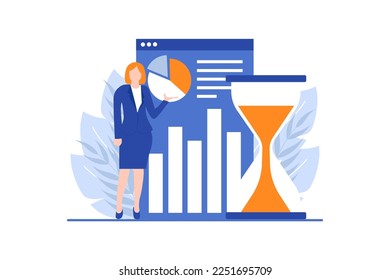 Business Presentation Flat Design Illustration