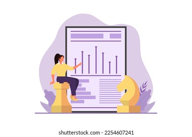 Presentación empresarial Ilustración de diseño plano