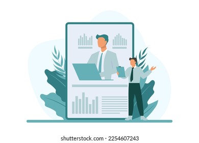 Presentación empresarial Ilustración de diseño plano