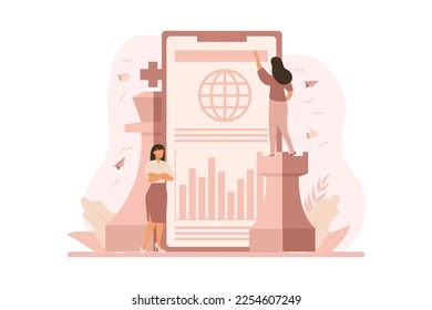 Business Presentation Flat Design Illustration