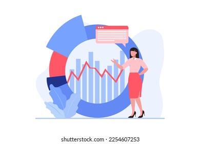 Business Presentation Flat Design Illustration