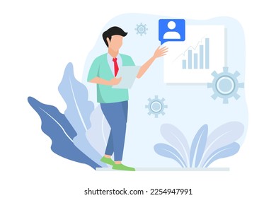 Business Presentation Flat Design Illustration