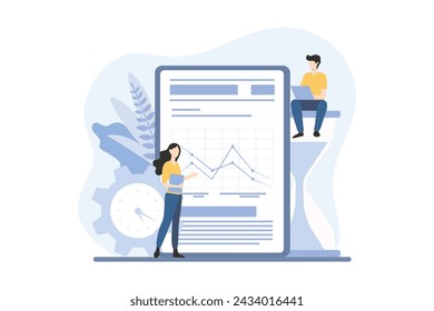 Business Presentation Flat Design Illustration