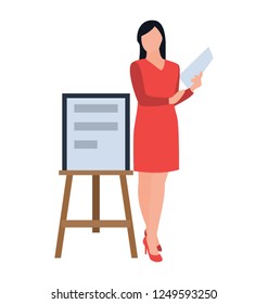 Business presentation flat icon design