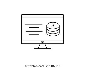 Vector de contorno plano de presentación comercial