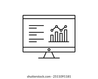 Vector de contorno plano de presentación comercial