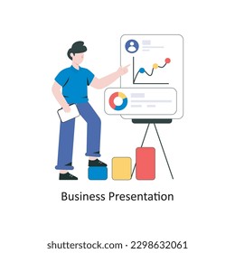 Business Presentation Flat Style Design Vector illustration. Stock illustration