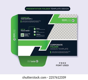  Business Presentation Folder Template For Corporate Office layout design
