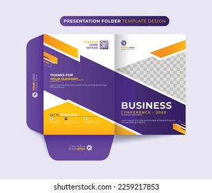 Business Presentation Folder Template For Corporate Company Conference