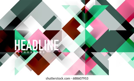 Business presentation geometric template. Digital technology layout, brochure or flyer concept or geometrical web banner background