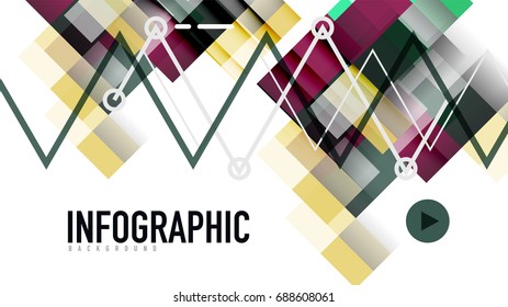 Business presentation geometric template. Digital technology layout, brochure or flyer concept or geometrical web banner background