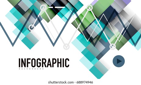 Plantilla geométrica de presentación empresarial. Diseño de tecnología digital, concepto de folleto o folleto o fondo geométrico de banner web