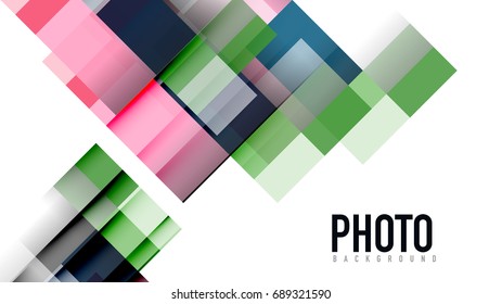 Business presentation geometric template. Digital technology layout, brochure or flyer concept or geometrical web banner background