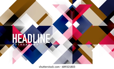 Business presentation geometric template. Digital technology layout, brochure or flyer concept or geometrical web banner background