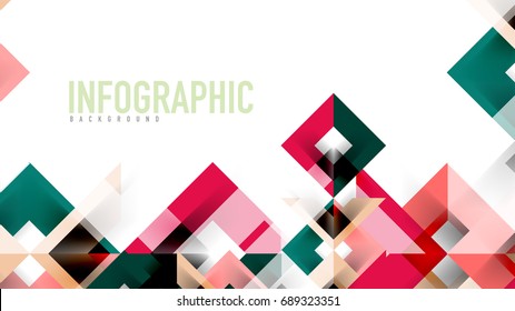 Business presentation geometric template. Digital technology layout, brochure or flyer concept or geometrical web banner background