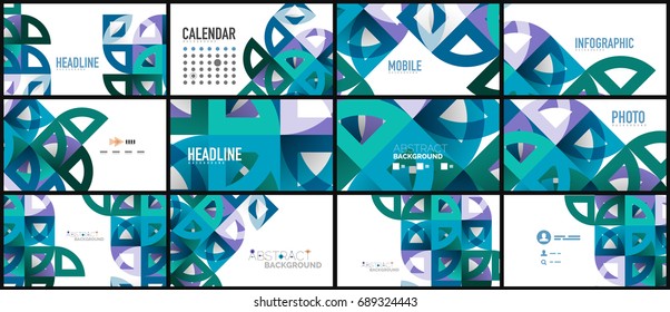 Business presentation geometric template. Digital technology layout, brochure or flyer concept or geometrical web banner background