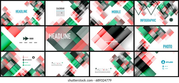 Geometrische Vorlage für Geschäftspräsentationen. Gestaltung der Digitaltechnik, Broschüre oder Flyer-Konzept oder geometrischer Hintergrund für Webbanner